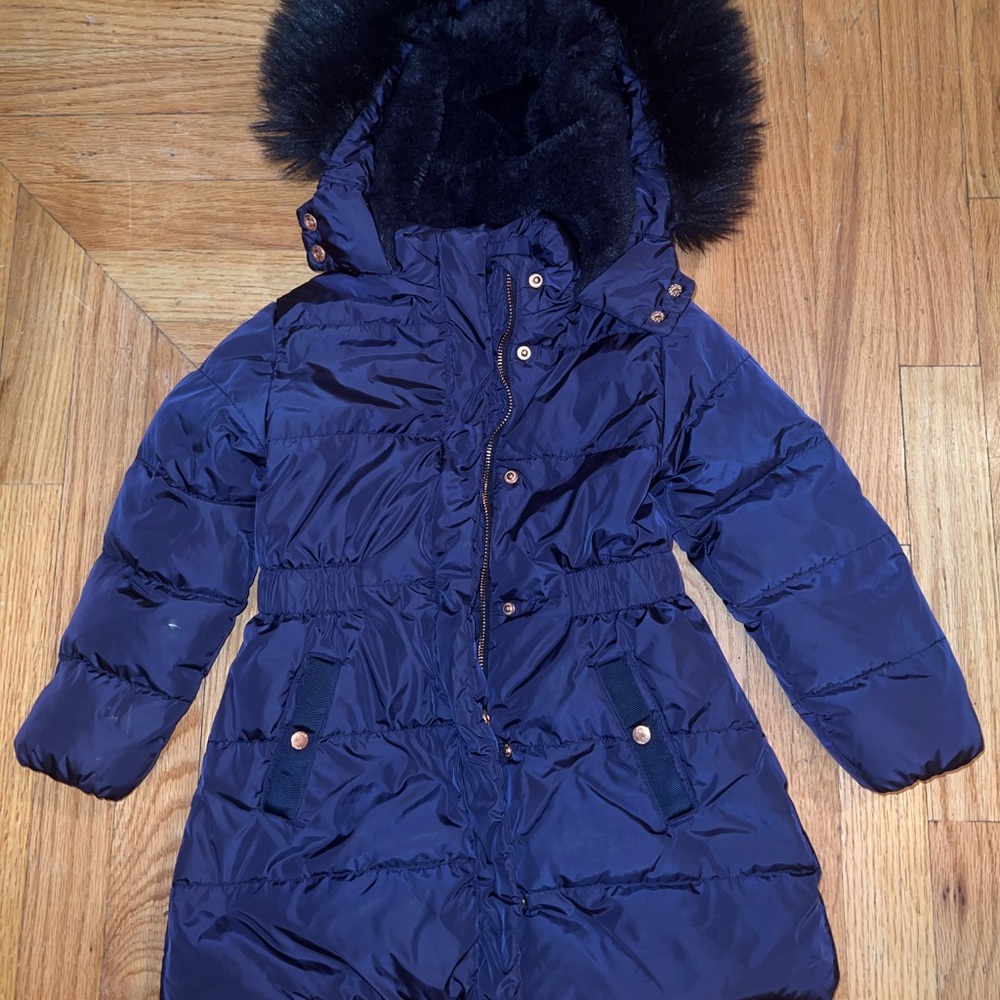 Jacardi, down coat, size 4 girls, navy